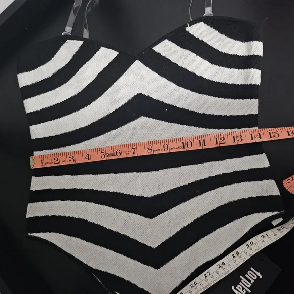 Forplay, OG Barbie Black and White Striped Swimsuit - Picture 9 of 10